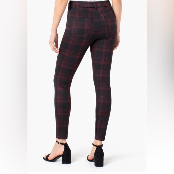 NWT Liverpool Jeans Stretch Plaid Ponte Pants Womens Size 6 Petite - Picture 3 of 12